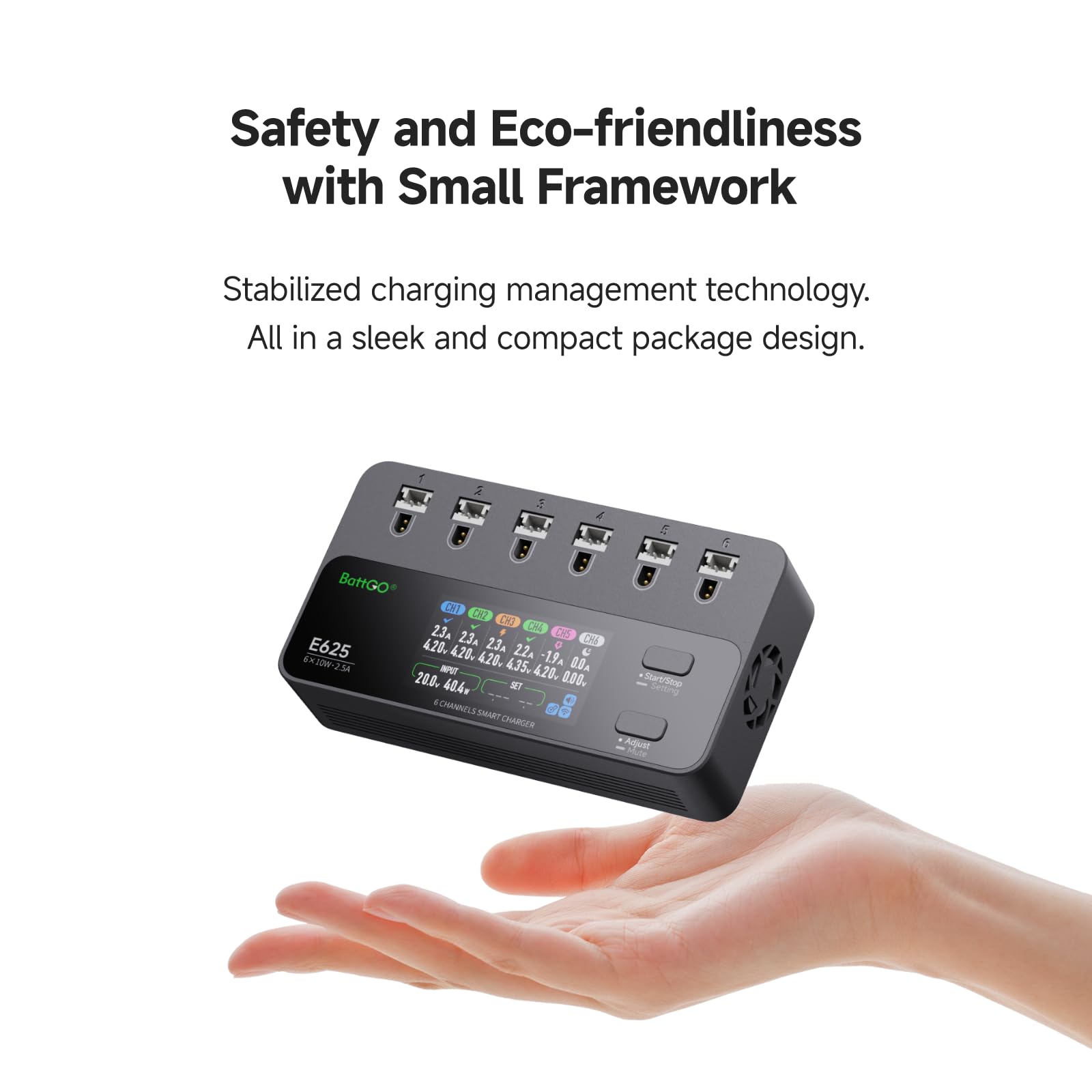 Amazon.com: ISDT E625 6-Channel 1S LiHV/LiPo Battery IPS Screen